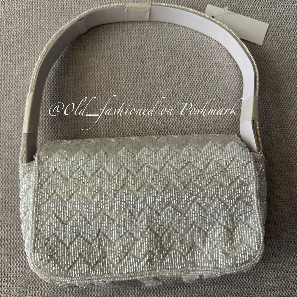 Price Firm - LOFT Chevron Beaded Shoulder Bag